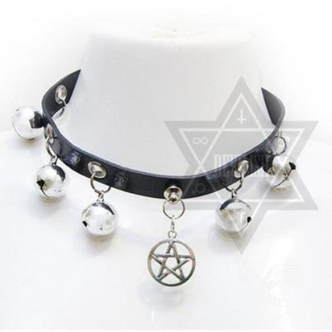 Devil666ish black factory fetish choker harness