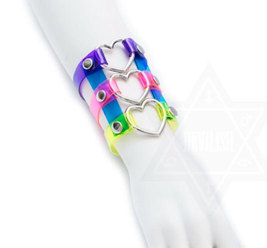 Neon hearts bangle*